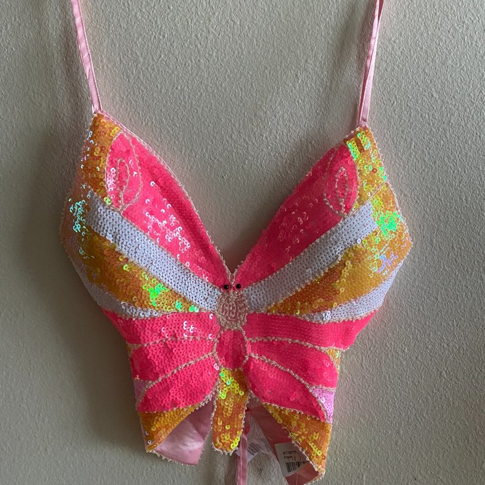 BaeVely Sequined Butterfly Top